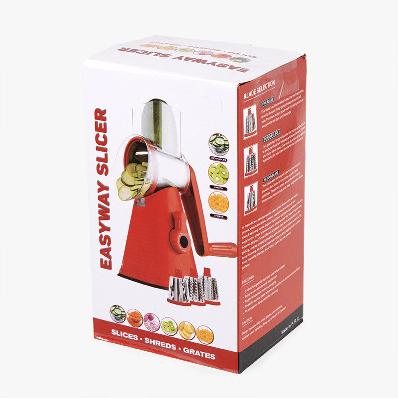 Rallador Rotativo Multifuncional 3 en 1 - Ralla, corta y pica todo tipo de alimentos