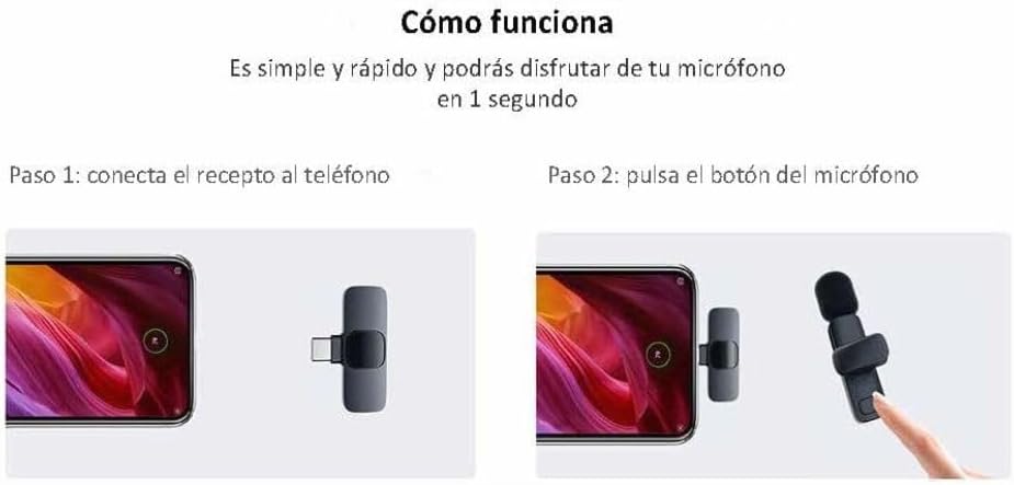 Micrófono Inalámbrico K9 para Móviles - Compatible con iPhone y Android - Calidad Profesional para Vídeos, Podcast y Más