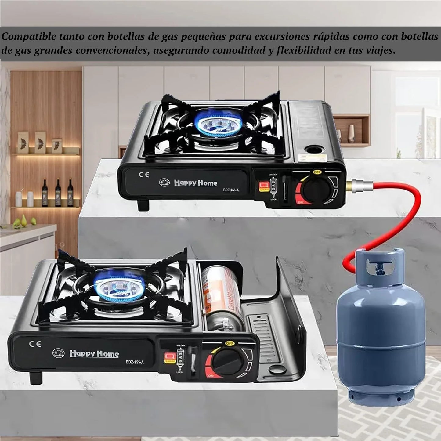 Hornillo Portátil Happy Home - Cocina Casera en Cualquier Lugar